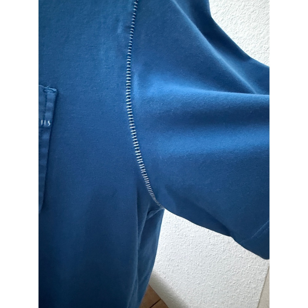 Tommy Bahama Men's Blue Short Sleeve Polo - Marlin Logo Pocket Contrast Stitch - Picture 4 of 7